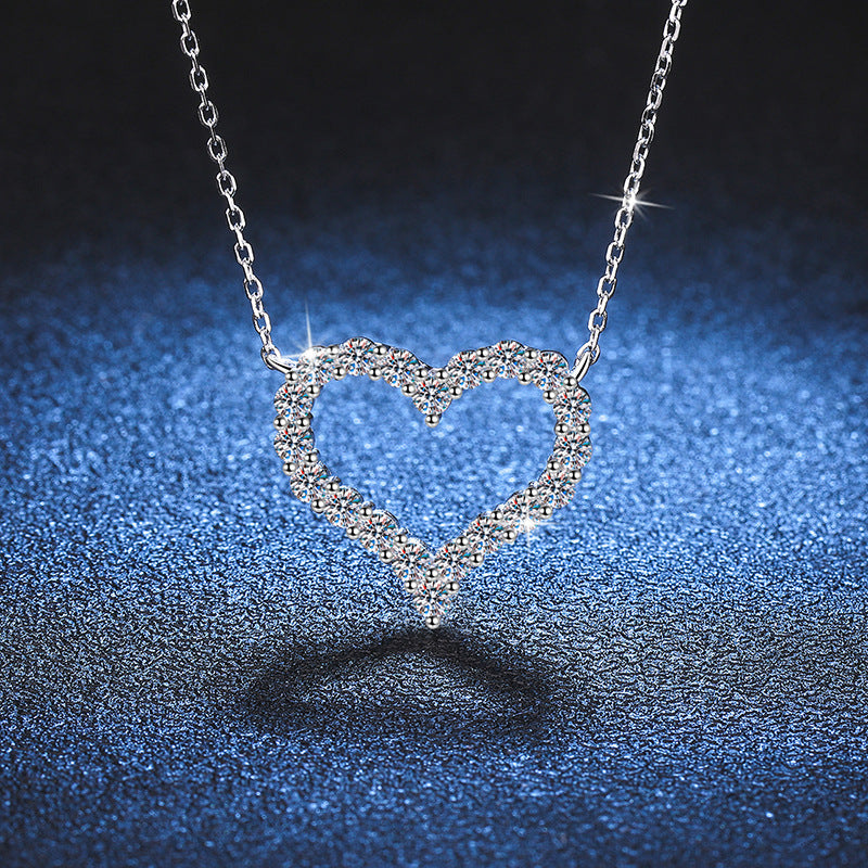 [Peak]ROMANTIC HEART MOISSANITE PENDANT NECKLACE