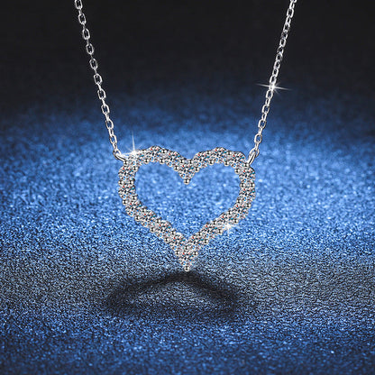 [Peak]ROMANTIC HEART MOISSANITE PENDANT NECKLACE
