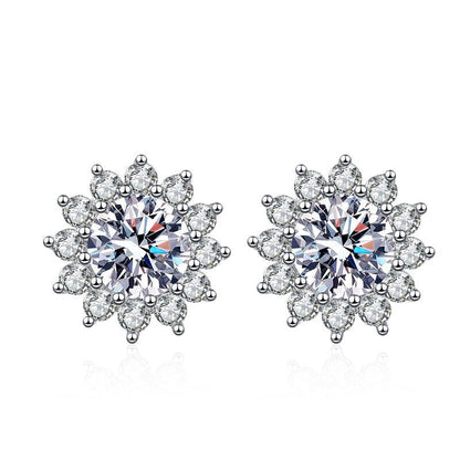 [Peak]BLOOMING SUNFLOWER MOISSANITE STUD EARRINGS