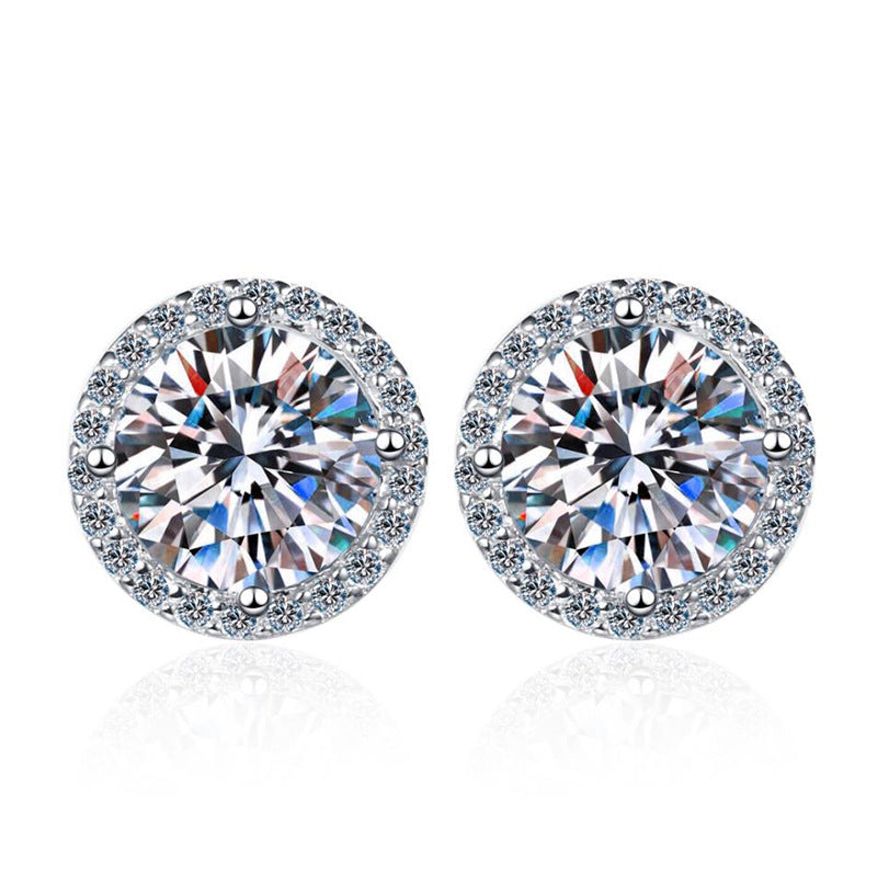 [Peak]CLASSIC 4-PRONG ROUND MOISSANITE STUD EARRINGS