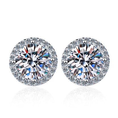 [Peak]CLASSIC 4-PRONG ROUND MOISSANITE STUD EARRINGS