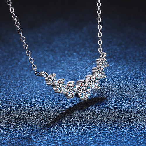 [Peak]MINIMALIST CURVED SMILE MOISSANITE NECKLACE