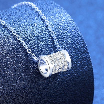 [Peak]FULL-PAVE "HOURGLASS" MOISSANITE NECKLACE