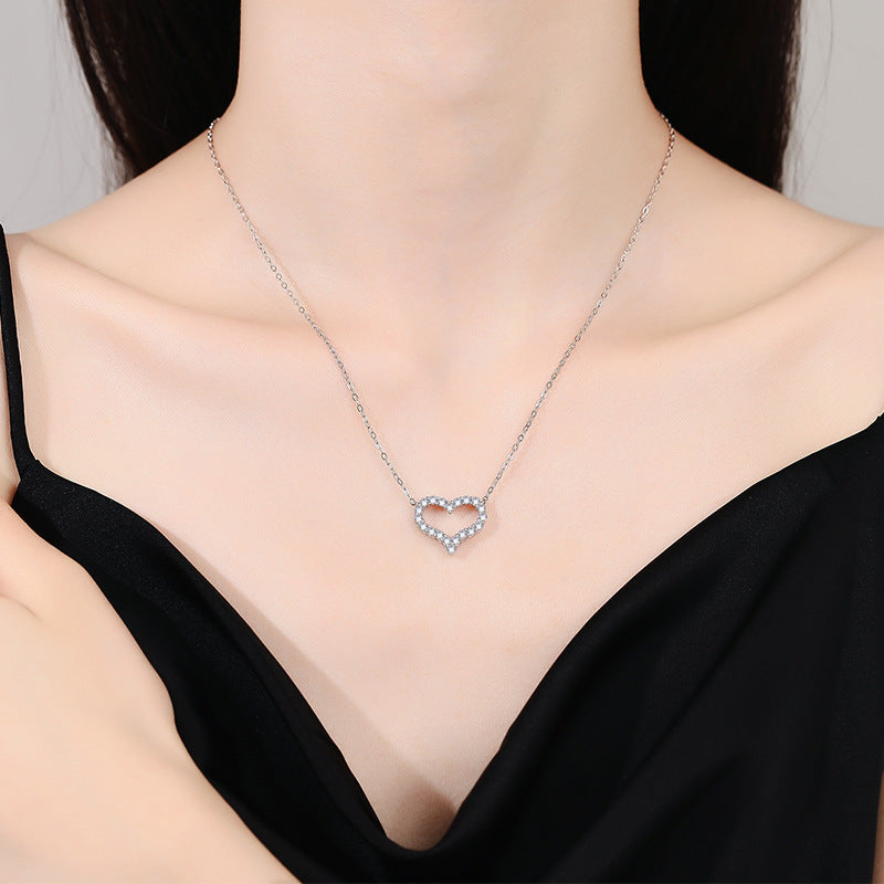 [Peak]ROMANTIC HEART MOISSANITE PENDANT NECKLACE