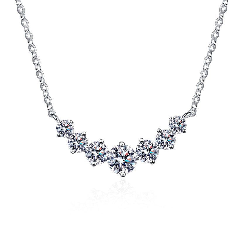 [Peak]MINIMALIST CURVED SMILE MOISSANITE NECKLACE