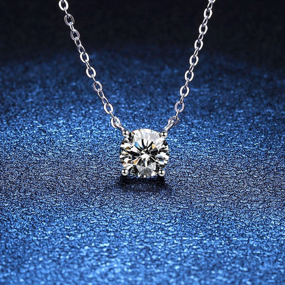 [Peak]CLASSIC FOUR-PRONG SOLITAIRE MOISSANITE NECKLACE