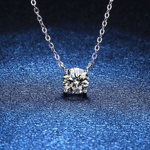 [Peak]CLASSIC FOUR-PRONG SOLITAIRE MOISSANITE NECKLACE
