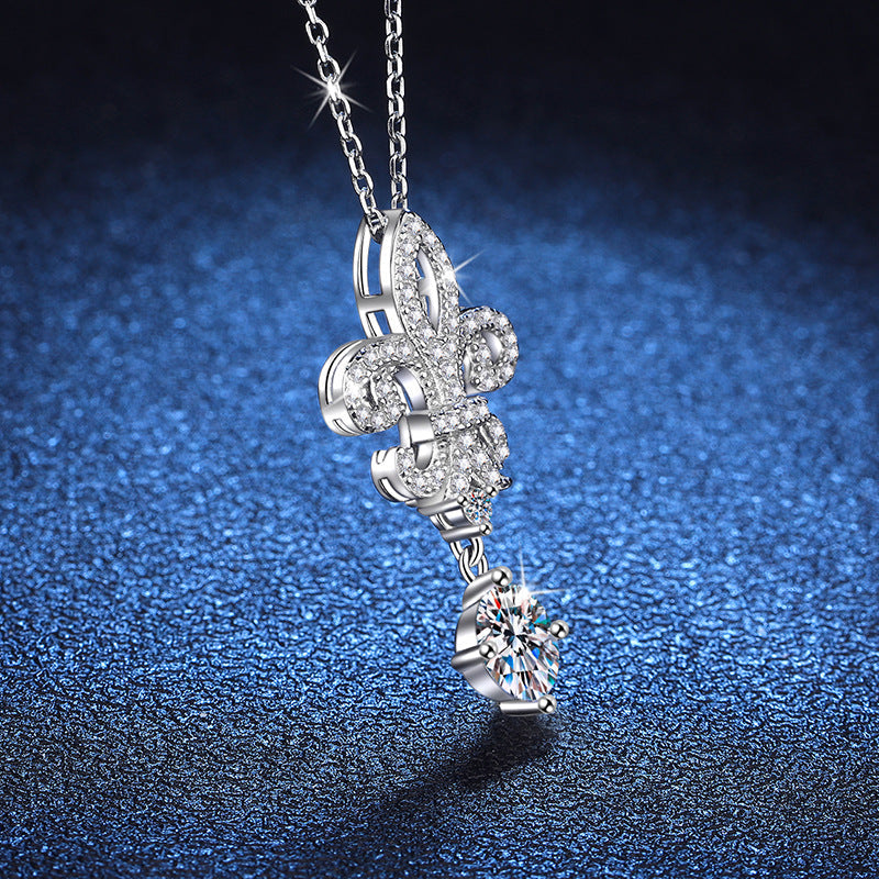 [Peak]ROYAL FLEUR-DE-LIS MOISSANITE PENDANT NECKLACE