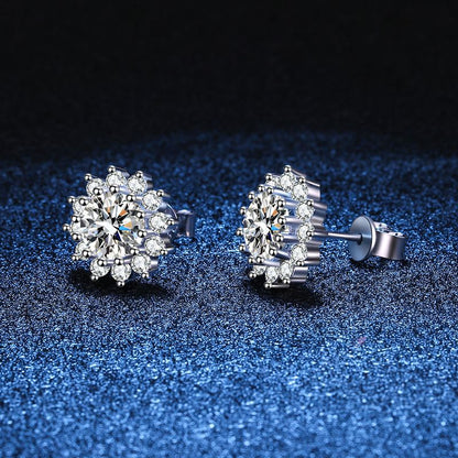 [Peak]BLOOMING SUNFLOWER MOISSANITE STUD EARRINGS
