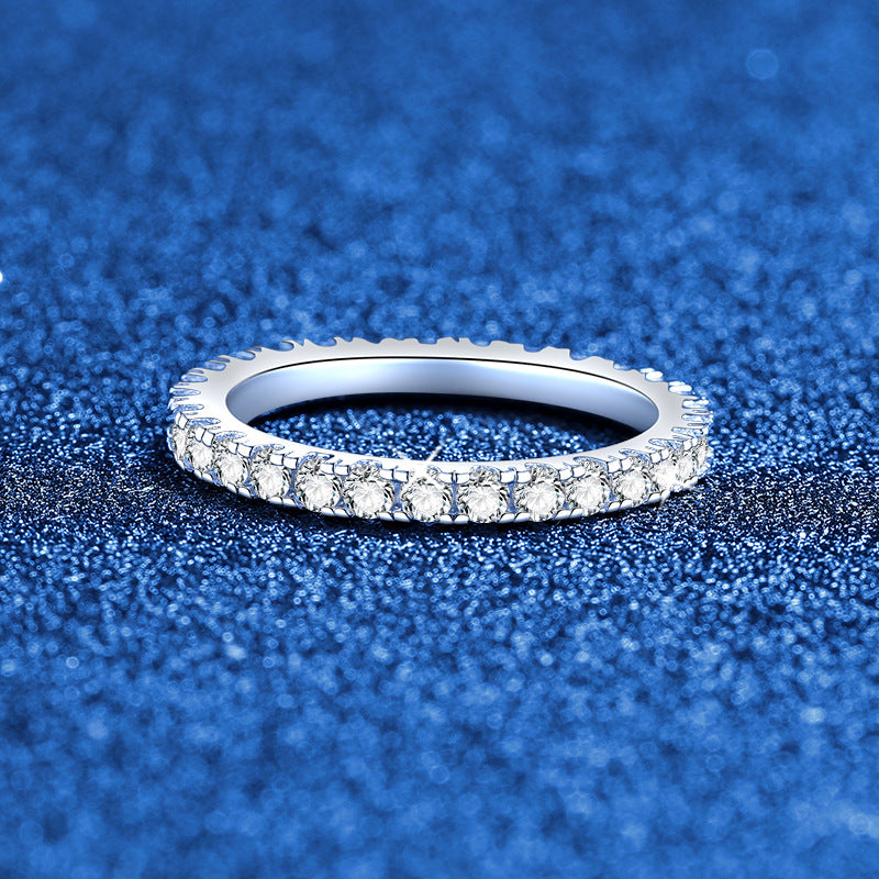 [Peak]DAINTY 0.87CT FULL ETERNITY MOISSANITE RING