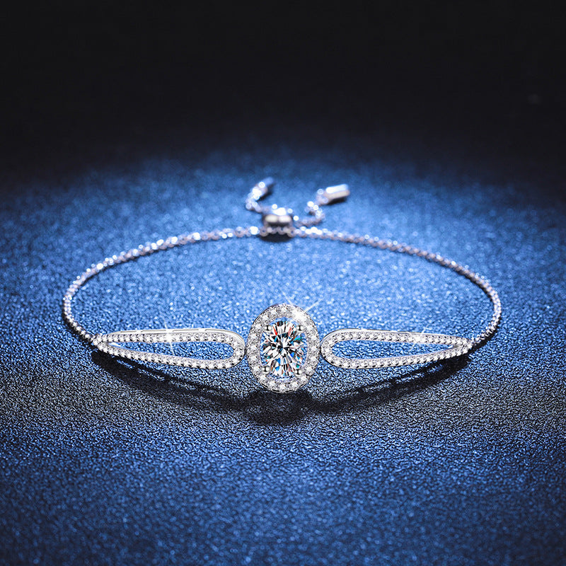 [Peak]"PIGEON'S EGG" TEARDROP MOISSANITE BRACELET