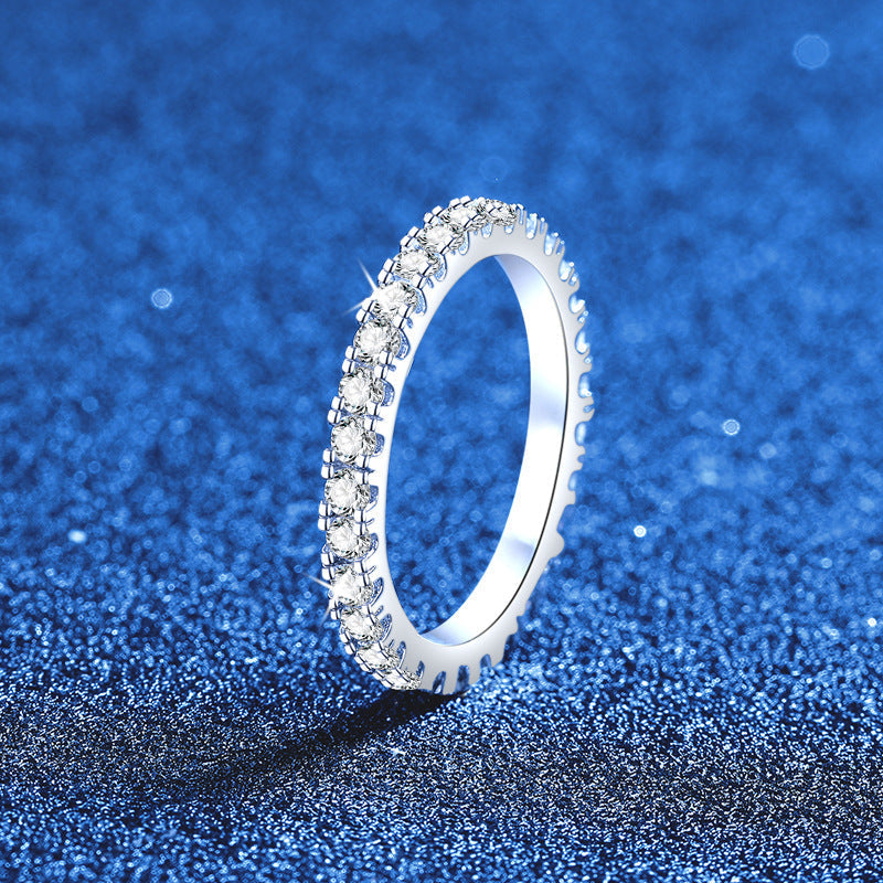 [Peak]DAINTY 0.87CT FULL ETERNITY MOISSANITE RING