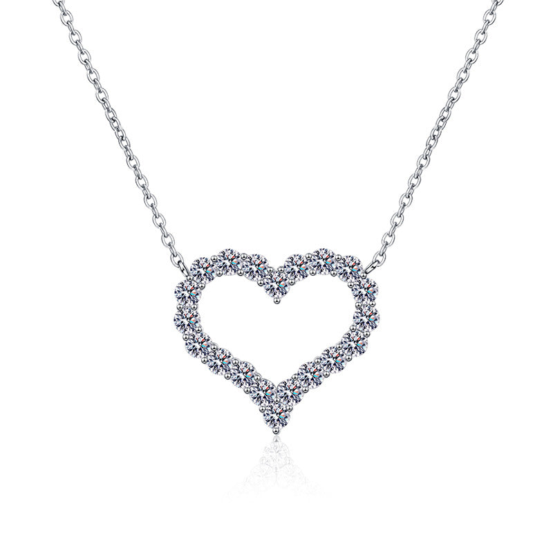 [Peak]ROMANTIC HEART MOISSANITE PENDANT NECKLACE
