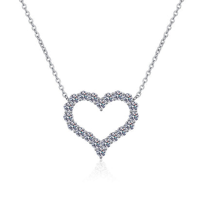 [Peak]ROMANTIC HEART MOISSANITE PENDANT NECKLACE