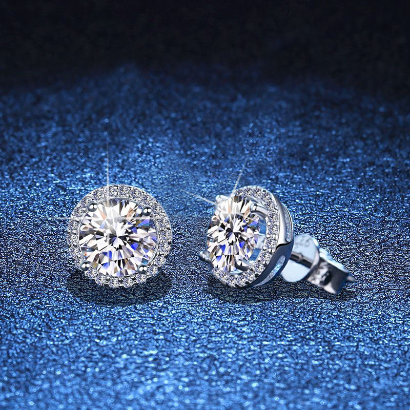 [Peak]CLASSIC 4-PRONG ROUND MOISSANITE STUD EARRINGS