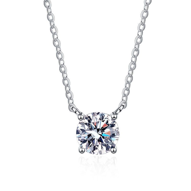 [Peak]CLASSIC FOUR-PRONG SOLITAIRE MOISSANITE NECKLACE