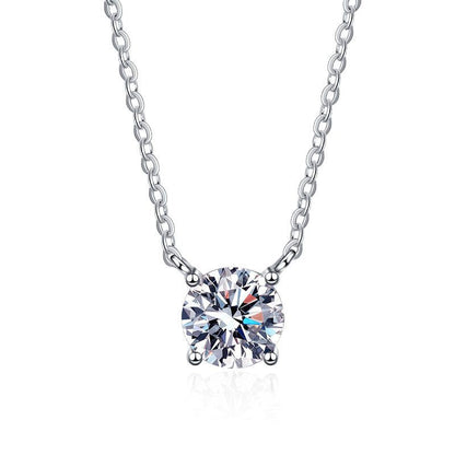 [Peak]CLASSIC FOUR-PRONG SOLITAIRE MOISSANITE NECKLACE
