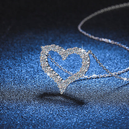 [Peak]ROMANTIC HEART MOISSANITE PENDANT NECKLACE