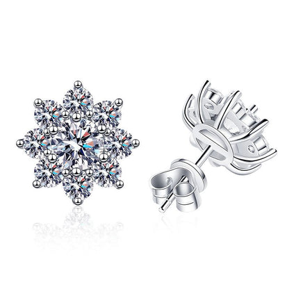 [Peak]RADIANT SUNFLOWER MOISSANITE STUD EARRINGS
