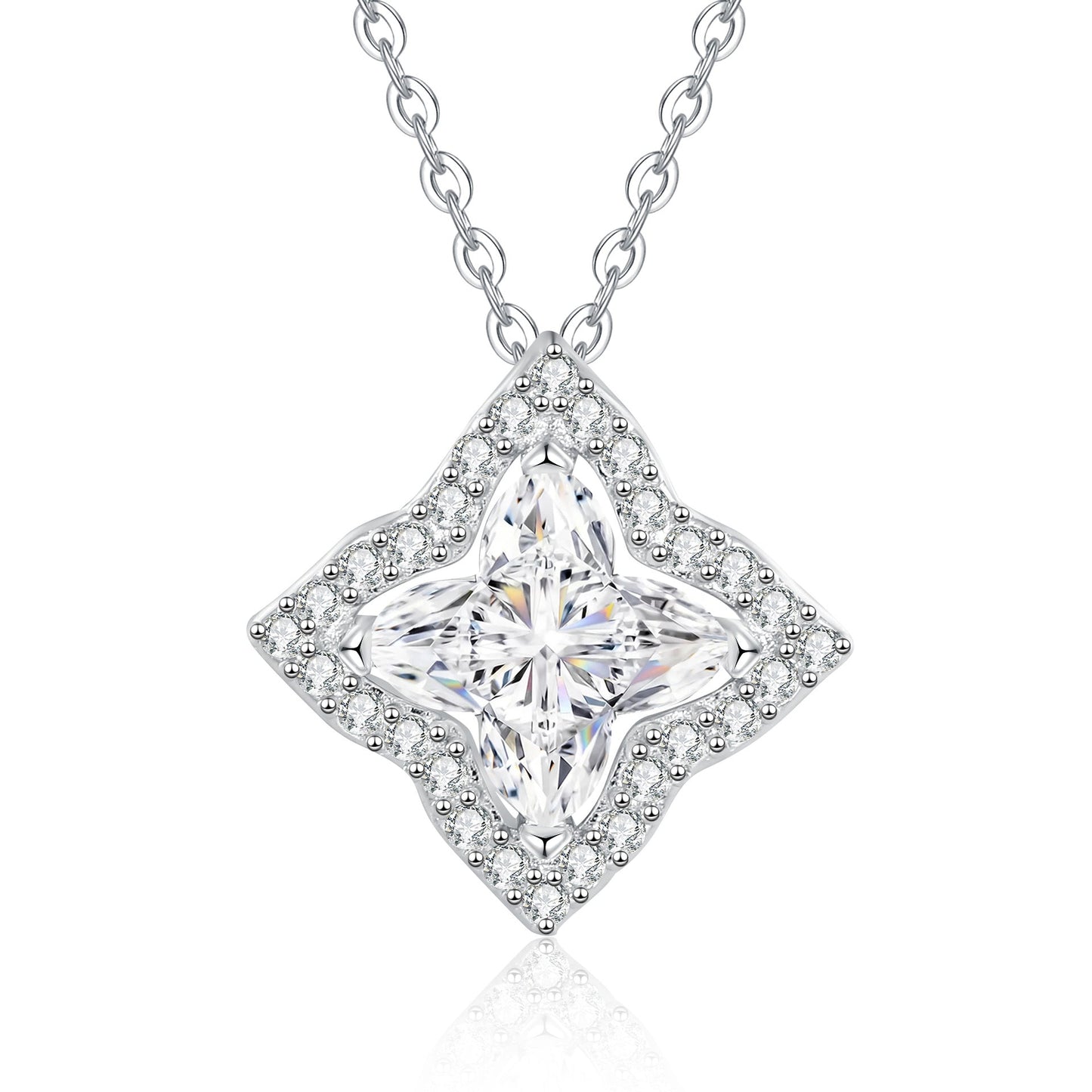 [Peak]STAR-CLOVER MOISSANITE NECKLACE