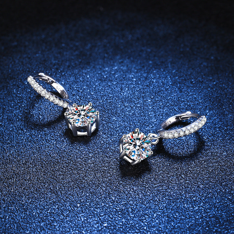 [Peak]CLASSIC 6-PRONG MOISSANITE DROP EARRINGS