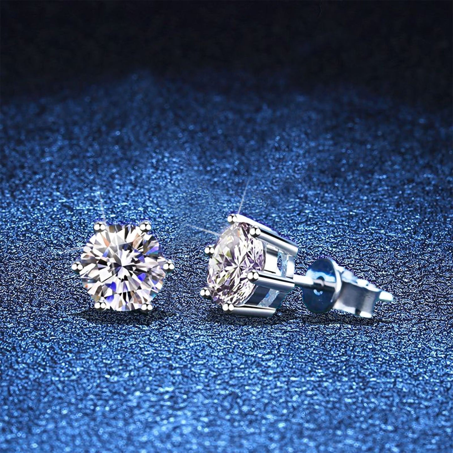 [Peak]SIX-PRONG MOISSANITE EARRINGS