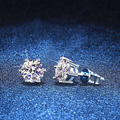 [Peak]SIX-PRONG MOISSANITE EARRINGS