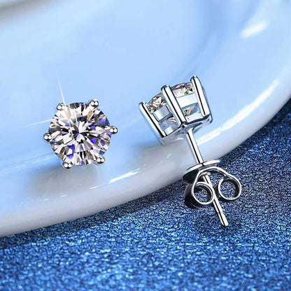 [Peak]SIX-PRONG MOISSANITE EARRINGS