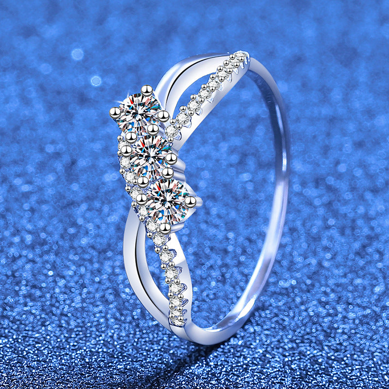 [Peak]INTERTWINING LOVE MOISSANITE RING