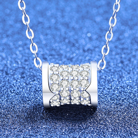 [Peak]FULL-PAVE "HOURGLASS" MOISSANITE NECKLACE