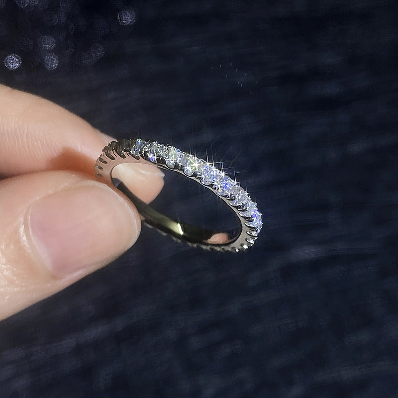 [Peak]DAINTY 0.87CT FULL ETERNITY MOISSANITE RING