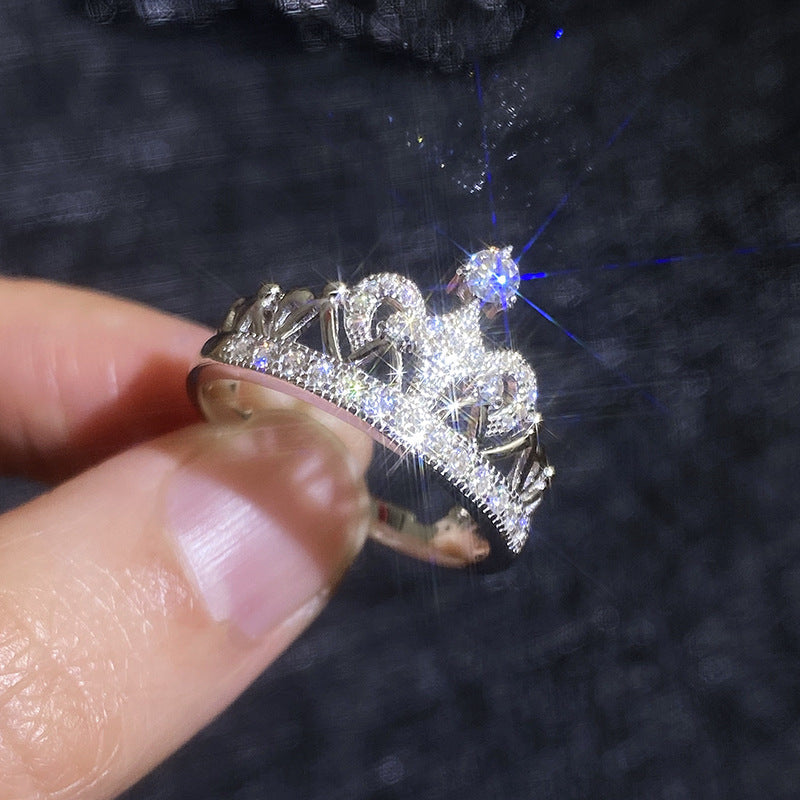[Peak]DREAMY CROWN MOISSANITE RING - 1.2CT ELEGANT PRINCESS STYLE