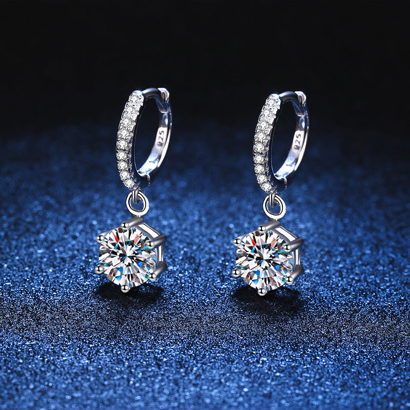 [Peak]CLASSIC 6-PRONG MOISSANITE DROP EARRINGS