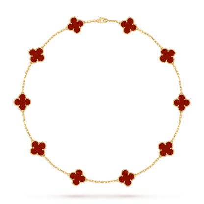 [Peak]CLASSIC LUCKY 10-MOTIF CLOVER NECKLACE GOLD COLLECTION