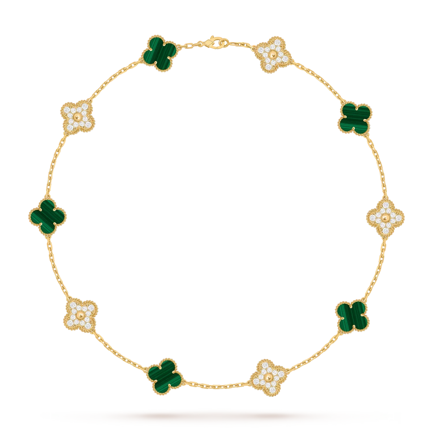 [Peak]CLASSIC LUCKY 10-MOTIF CLOVER NECKLACE GOLD COLLECTION