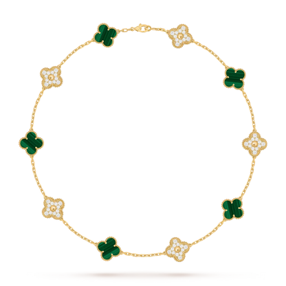 [Peak]CLASSIC LUCKY 10-MOTIF CLOVER NECKLACE GOLD COLLECTION