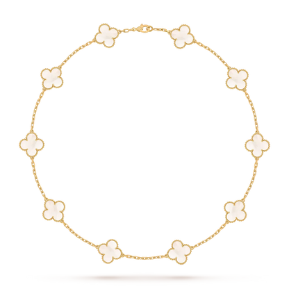[Peak]CLASSIC LUCKY 10-MOTIF CLOVER NECKLACE GOLD COLLECTION