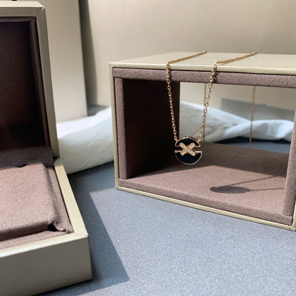 [Peak]JEUX DE ROSE GOLD DIAMOND NECKLACE