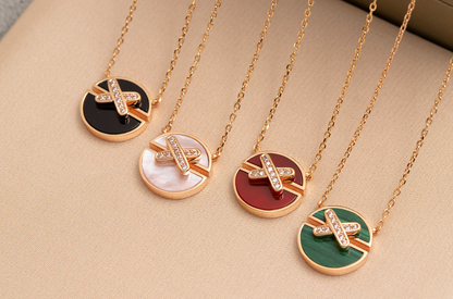 [Peak]JEUX DE ROSE GOLD DIAMOND NECKLACE