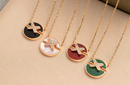 [Peak]JEUX DE ROSE GOLD DIAMOND NECKLACE