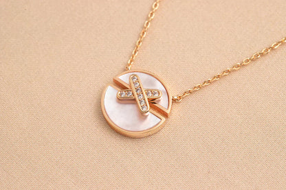 [Peak]JEUX DE ROSE GOLD DIAMOND NECKLACE