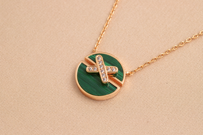 [Peak]JEUX DE ROSE GOLD DIAMOND NECKLACE