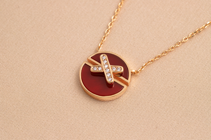 [Peak]JEUX DE ROSE GOLD DIAMOND NECKLACE