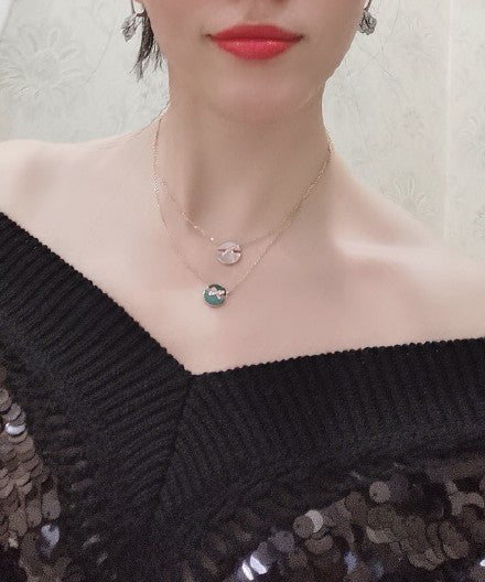 [Peak]JEUX DE ROSE GOLD DIAMOND NECKLACE
