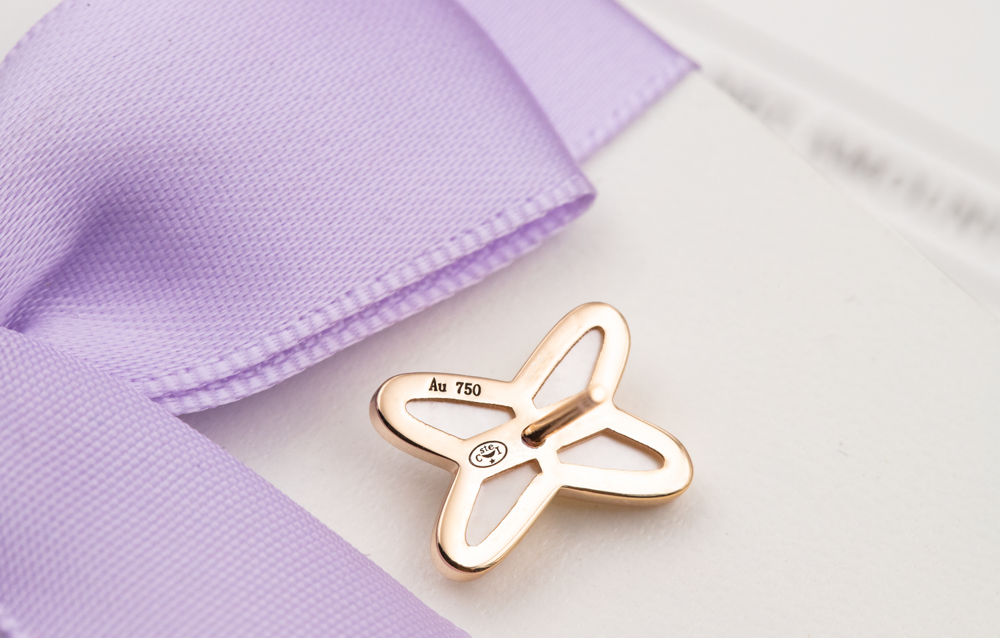[Peak]JEUX DE WHITE MOP ROSE GOLD DIAMOND EARRINGS