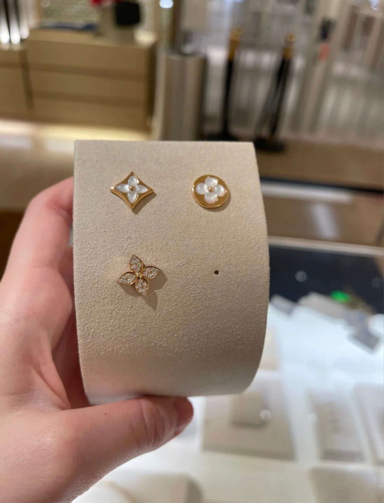[Peak]STAR BLOSSOM STUD EARRINGS ROSE GOLD DIAMONDS