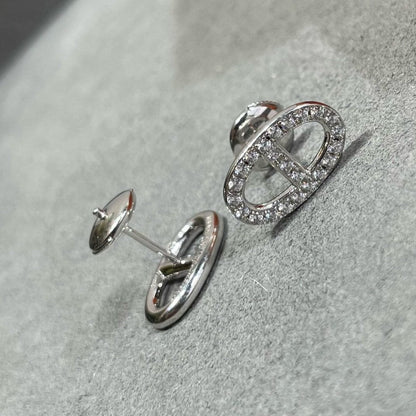 [Peak]HM FULL DIAMOND PIG NOSE STUD EARRINGS
