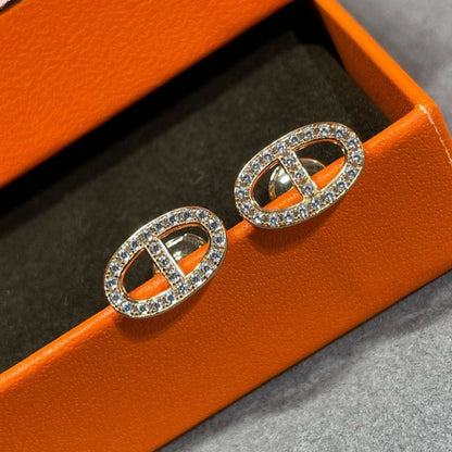 [Peak]HM FULL DIAMOND PIG NOSE STUD EARRINGS