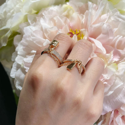 [Peak]HM KELLY CLOCHETTE DOUBLE RING IN  WITH DIAMONDS