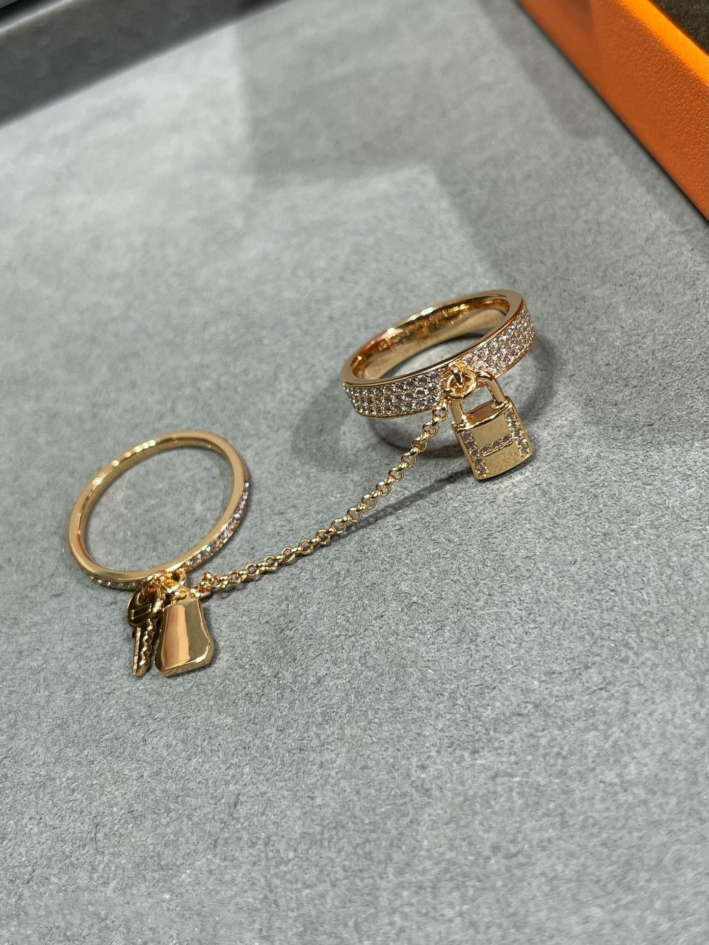 [Peak]HM KELLY CLOCHETTE DOUBLE RING IN  WITH DIAMONDS